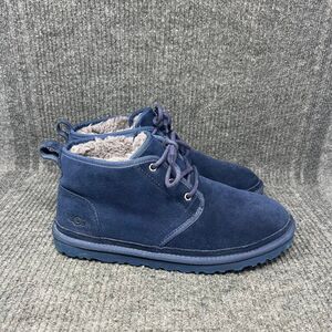 UGG Neumel Chukka Boots Shearling Lined Suede Sheepskin Blue Mens Size 11 3236